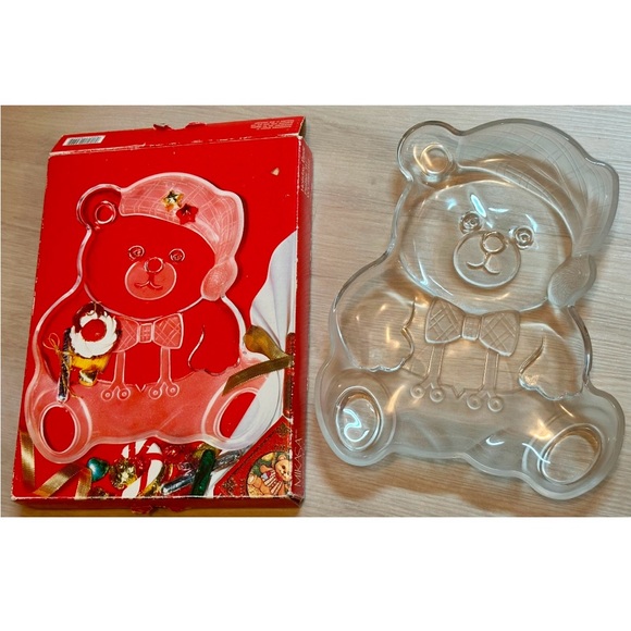 Mikasa Crystal Holiday Bear Platter 11.5” Serving Tray Made in Japan – Cute Deco - Picture 1 of 16